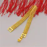 Pulsera Ultra Bold para Hombre Oro 24K AU999 - Diseño Ultra Audazgo muestra el carisma, oro puro 24K/AU999, aura constante para hombres 3