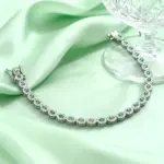 pulseras de columna artificialmente sintetizadas, Plata de Ley 925 para mujer, joyería de buenos de lujo a la moda para fiesta, rojo/azul/verde 3