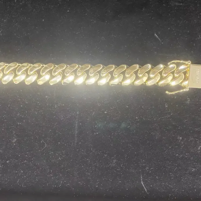 Pulsera de cadena de eslabones cubanos Miami chapada en oro de 18 quilates de 22 mm Moda para hombres 2
