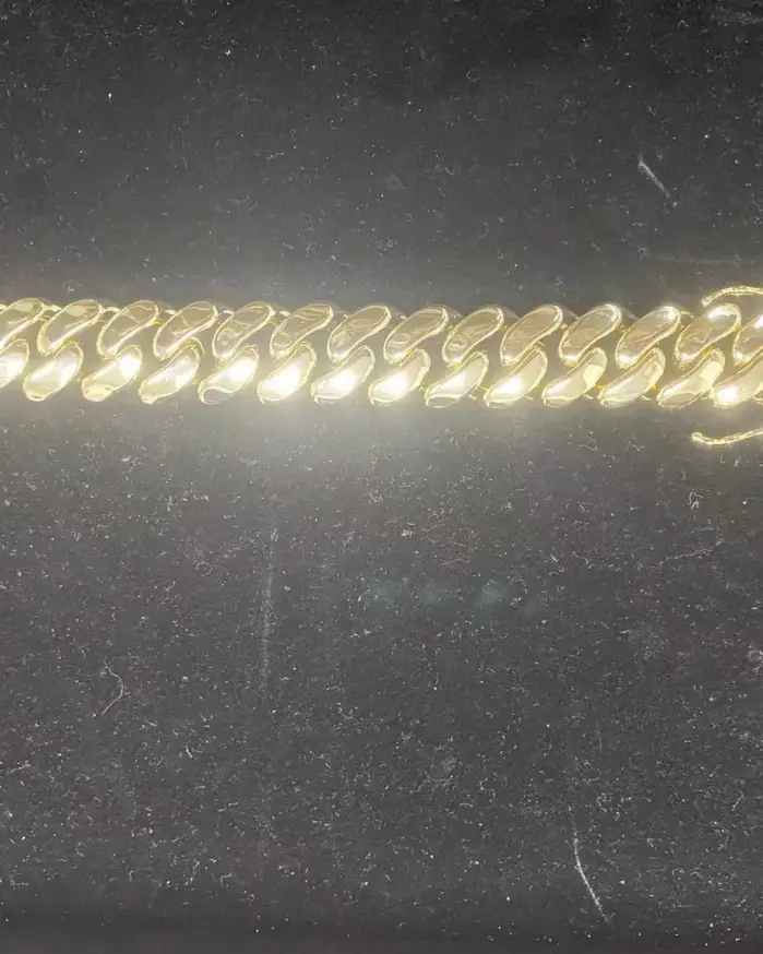 Pulsera de cadena de eslabones cubanos Miami chapada en oro de 18 quilates de 22 mm Moda para hombres 2