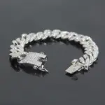 HNSP 12MM Lced Out pulsera de cadena de eslabones cubanos para hombres joyería de accesorios de Hip Hop 6