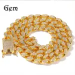 Pulsera de collar de cadena cubana Miami para hombre con diamantes completos de 20mm de oro puro 9999 de lujo 24K 2