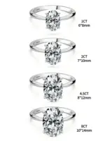 Anillo de Plata de Ley 925 con circonita de 1-8CT, precioso anillo de piedra ovalada brillante para mujer, compromiso, boda, joyería fina de lujo de alta calidad 5 Anillo de Plata de Ley 925 con circonita de 1-8CT, precioso anillo de piedra ovalada brillante para mujer, compromiso, boda, joyería fina de lujo de alta calidad 5