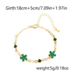 🌺 Pulsera "Jardín de Fuego" – Flores de Cristal Rojo y Oro de 18Kde boda de lujo 6