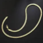 Gran oferta de collar de cadena lateral completa de oro de 18K de 5MM de Plata de Ley 925 fina para mujer y hombre, joyería de compromiso de boda a la moda 5
