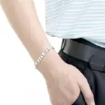 Pulsera de oro de 8 pulgadas, pulsera de cadena Figaro de lado completo de Color dorado/plateado de 8MM para mujer y hombre, regalo de joyería de boda a la moda 5