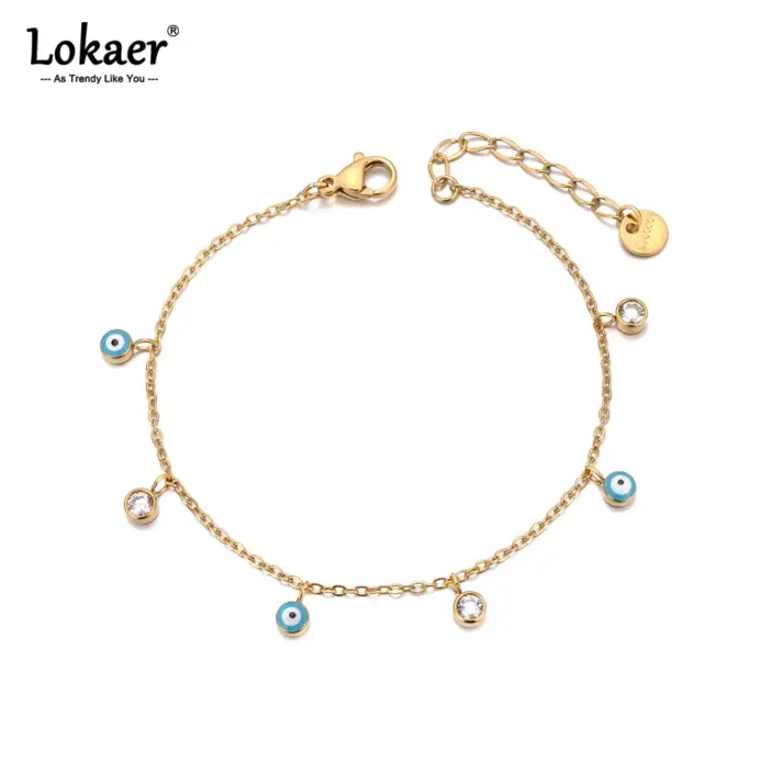 🧿 Pulsera "Mística Vintage" – Ojo Turco, Acero Inoxidable y Oro 18K (PVD) 1