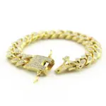 HNSP 12MM Lced Out pulsera de cadena de eslabones cubanos para hombres joyería de accesorios de Hip Hop 2