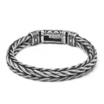 🦾 Pulsera "Thai Heritage Rope 5mm" – Plata Artesanal de Estilo Dominante 2