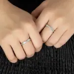 PERFANY, anillo de moissanita para mujeres y hombres, anillo de plata pura S925 para parejas, joyería Simple de moda para boda, regalo de cumpleaños 2