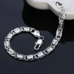 Pulseras de plata de ley 925 para mujer, cadena creativa retro, joyería de moda para bodas, fiestas y Navidad 3