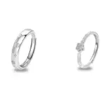 Anillos de pareja de Príncipe Rosa de Color plateado para mujeres y hombres, nueva moda, anillo para amantes del compromiso del amor para siempre, regalos de joyería para el Día de San Valentín 6