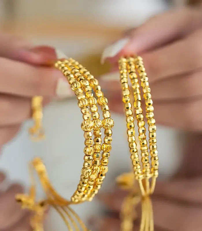 9999 Tienda de oro real de 24 quilates Pulsera de mujer del mismo estilo con tres círculos brillantes ajustable AU750 Regalo de cumpleaños Luxu de moda 1