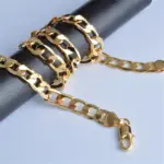 Collar de cadena de oro grueso para hombre, joyería de moda, 18 K, 4/6/8/10MM, 50cm, 20 pulgadas, venta al por mayor 3