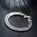 Pulsera fina de Plata de Ley 925 con cadena bonita y Noble para mujer y hombre, dijes, regalo de fiesta, joyería de moda para boda, modelo novedoso 3