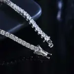 Pulsera de tenis de moissanita de Plata de Ley 925 D VVS1 con certificado GRA, regalo de joyería exquisito y lujoso 5