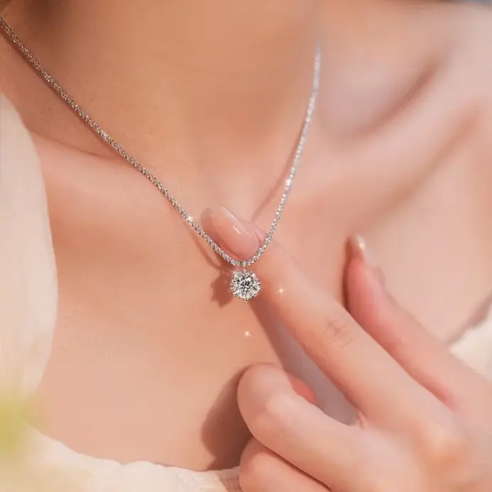 💎 Collar "Geometric Brilliance AAAAA" – Plata Italiana .925 2