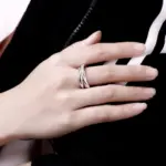 Envío gratis para mujer, boda, hermoso encanto, moda para mujer, 925 anillos de plata esterlina, joyería, bonito regalo para amante 2