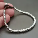 Pulsera de cuentas de plata 925 hecha a mano, pulsera con botón para hombre, cuentas de oración de Ramadán, regalo de vacaciones de meditación para mujer, uso diario 1