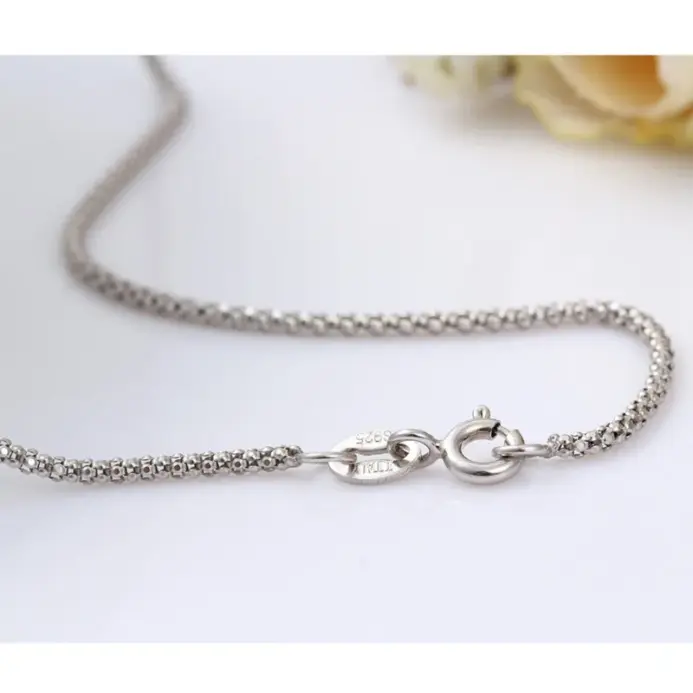 🍿 Collar "Stellar Popcorn 1.5mm" – Plata .925 Italiana 1