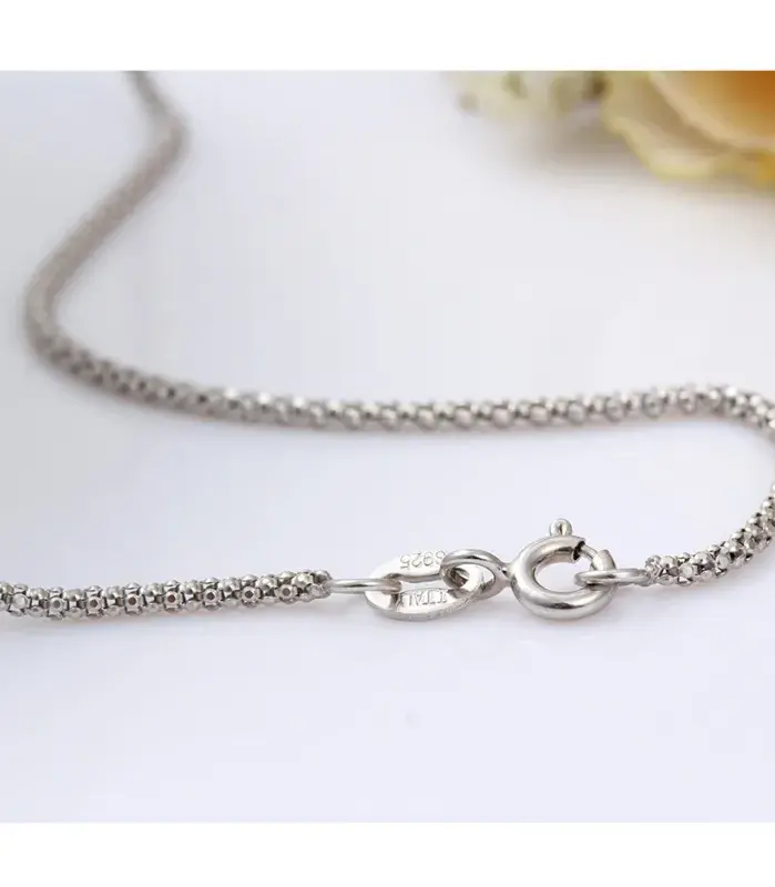 🍿 Collar "Stellar Popcorn 1.5mm" – Plata .925 Italiana 1