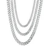 Collares de acero inoxidable de 3,5-7MM de ancho para hombre, gargantilla de cadena de eslabones cubanos Punk, accesorios de joyería de fiesta de moda Hip Hop para mujer 3