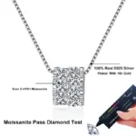 collar completo de diamantes de moissanita para mujer, colgante de plata de ley 925, cadena para mujer, joyería fina para fiesta nupcial 5