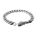 🐍 Pulsera "Serpent King Cuban" – Plata S925 Sólida Hecha a Mano 5