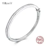 brazalete de tenis para mujer, de Plata de Ley 925, Baguette, cristal CZ, joyería nupcial de lujo para boda 3 brazalete de tenis para mujer, de Plata de Ley 925, Baguette, cristal CZ, joyería nupcial de lujo para boda 3