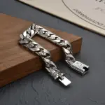 S925 plata esterlina atemporal vid guirnalda hebilla Retro Punk tanque pulsera joyería creatividad regalo precio de fábrica 4