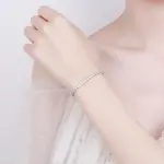 Pulsera de plata de ley 925 con circonita elegante para mujer, cadena de cristal de tenis, moda Noble, compromiso, boda, Glam 5