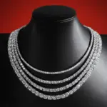 Collar de tenis OEVAS de moissanita de 3MM/4MM/5MM/6.5MM para mujer, de alta calidad, 100% plata de ley 925, joyería fina brillante para fiestas 5