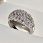 Anillos de oro auténtico de 18k para mujer, joyería fina de lujo con diamantes, fiesta de aniversario de boda para novia y esposa, regalo, bisutería para mujer 5