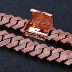 Joyería de Hip Hop, collar helado de oro rosa, grande, grueso, pesado, 25mm, 6 filas, piedra Cz ostentosa, collar de cadena de eslabones cubanos ﻿ regalo para hombres 2