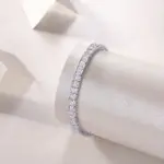 Pulsera de moissanita de 3mm para mujer s925, pulsera de moissanita para mujer, pulsera de moissanita completa de princesa de Color D para mujer 4
