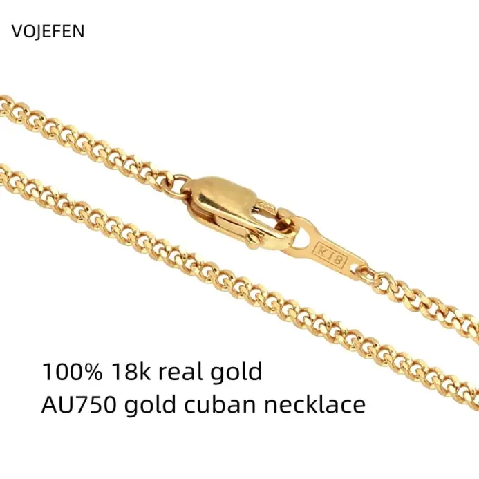 🎖️ Collar "Vojefen AU750" – Oro Sólido de 18K Real (2mm) 1