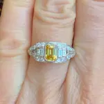 nuevos y novedosos anillos para dedo para mujer, joyería preciosa de circonia amarilla brillante para compromiso, accesorios exquisitos para boda 5
