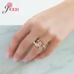 Anillos irregulares de circonia cúbica AAAAA de Color dorado de Plata de Ley 925 a la moda novedosa para mujer/señora, anillos más finos llamativos de venta superior 1