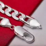 🇮🇹 Pulsera "Figaro Grand S925" – Plata Sólida 12mm (Estilo Italiano) 6