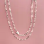 📎 Collar "Andara Geometric" – Plata de Ley .925 Estilo Paperclip 4
