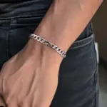 Pulseras hombre de acero inoxidable de alta calidad para mujer y hombre, regalos originales para mujer,cadenas de eslabones cubanos, pulsera de muñeca para pareja, regalos de joyería,pulsera plata,navidad 5