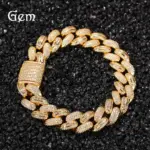 Pulsera de cadena cubana de diamantes de Hip Hop para hombre de oro puro de lujo 24K 9999 oro real 2