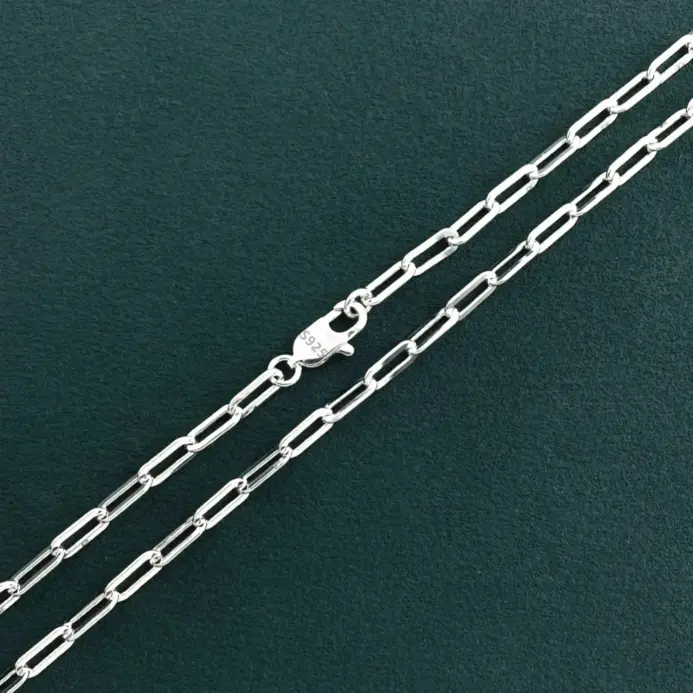 📎 Collar "Linear Lux" – Plata .925 y Oro 18K Estilo Paperclip 2