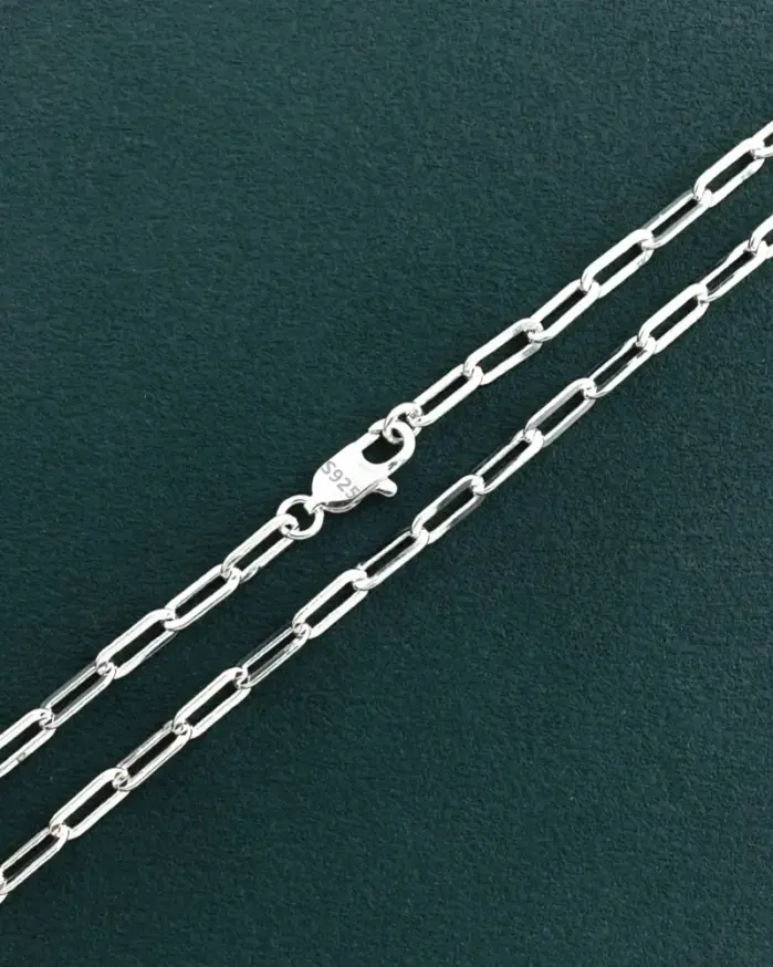 📎 Collar "Linear Lux" – Plata .925 y Oro 18K Estilo Paperclip 2
