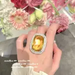 Anillos de boda de circonia con piedras preciosas grandes de 12 quilates para mujer, joyería de fiesta de compromiso de moda moderna brillante de Plata de Ley 925 de lujo 2