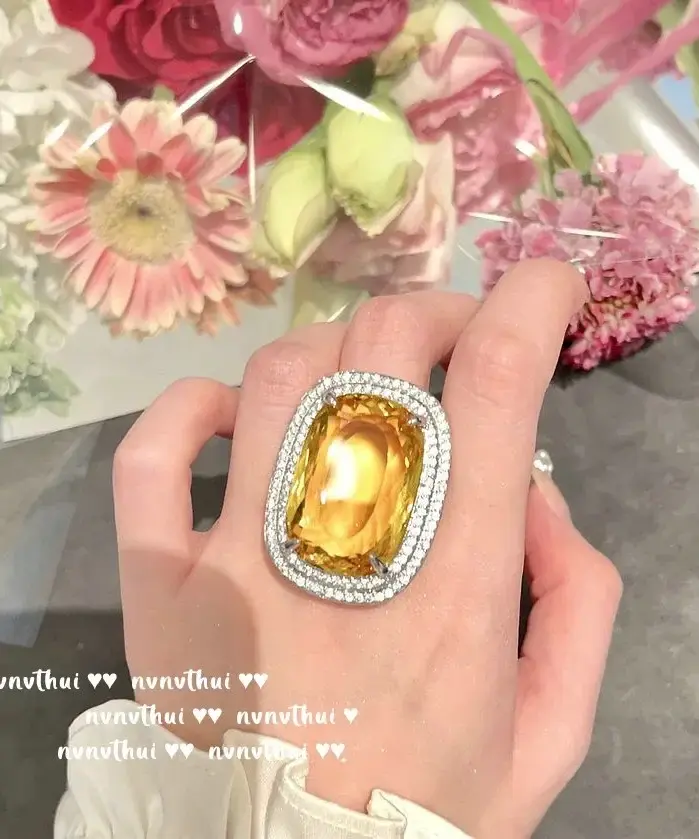Anillos de boda de circonia con piedras preciosas grandes de 12 quilates para mujer, joyería de fiesta de compromiso de moda moderna brillante de Plata de Ley 925 de lujo 2