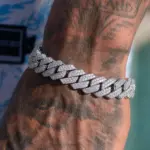 Pulseras de cadena cubana con eslabones helados de 14MM para hombres y mujeres, diamantes de imitación completos, pulsera cubana gruesa de Miami, regalo de joyería Punk Hip Hop 1