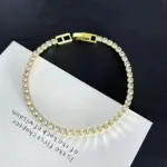 Pulseras de tenis de cadena de circonia de 4mm de Color dorado/plateado de acero inoxidable para mujer, Pulsera de 16/18 cm, regalos de joyería de lujo 3