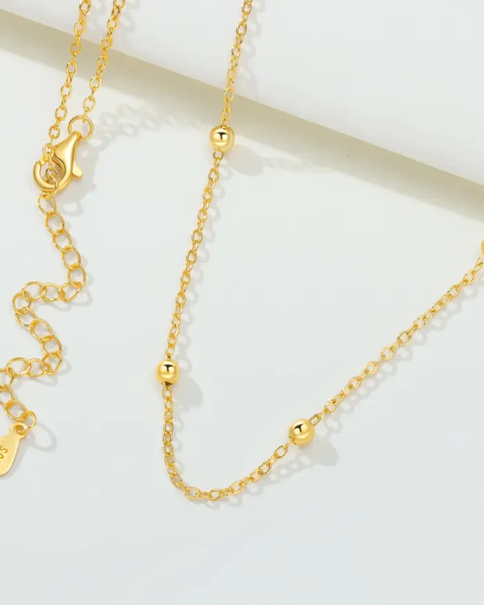 🐚 Collar "Pearl & Gold Link" – Plata S925, Oro 18K y Perla Natural 2