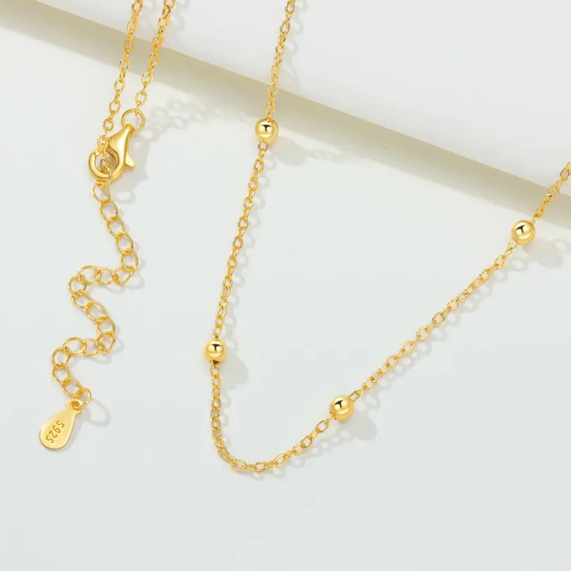 🐚 Collar "Pearl & Gold Link" – Plata S925, Oro 18K y Perla Natural 2